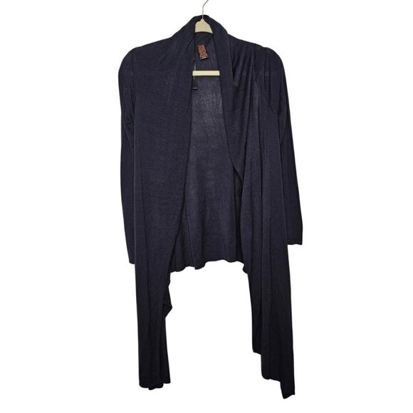 Renee C. Women's Navy Long sleeve Sweater Wrap, Size S-M - Picture 10 of 14